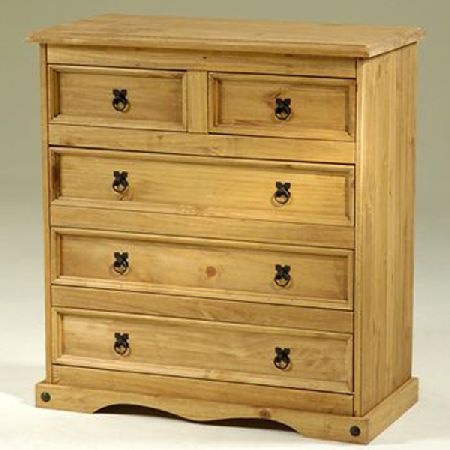 Bedworld Furniture Mexican Tucan 5 Drawer Chest