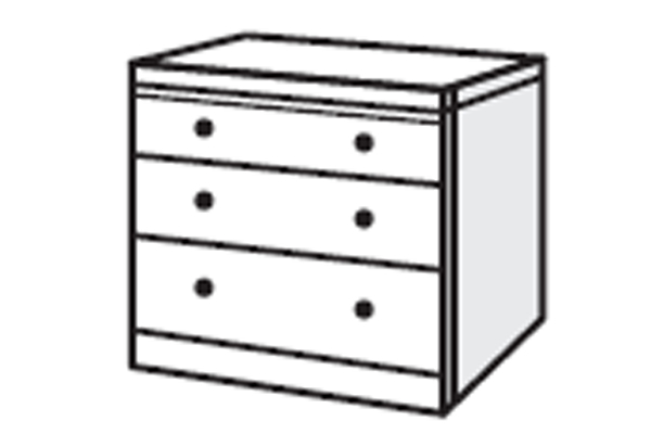 Bedworld Furniture Oyster Bay Range - Chest of Drawers (3 Drawers)