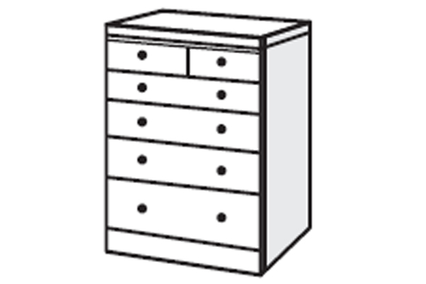 Bedworld Furniture Oyster Bay Range - Chest of Drawers (4 Large- 2