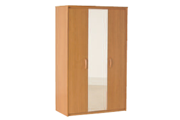Bedworld Furniture Solent Range - Wardrobe - 3 Doors (1 Mirror Door)