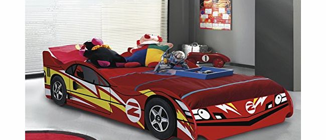 Bedz UK No 2 Red Childrens Car Beds Boys Racing Red Kids Car Bed Frame.