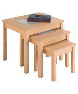 and Milky Glass Nest of Tables