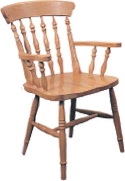 beech CHAIR HEAVY SPINDLE LOW CARVER
