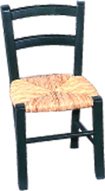 BEECH CHILDS CHAIR RUSH SEATED GREEN