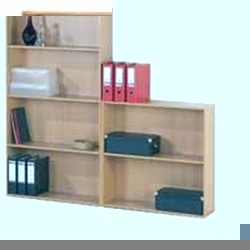 Beech Double Shelf Medium Bookcase Size