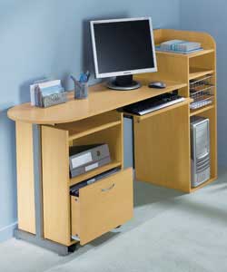 Finish Desk with Filing Trays