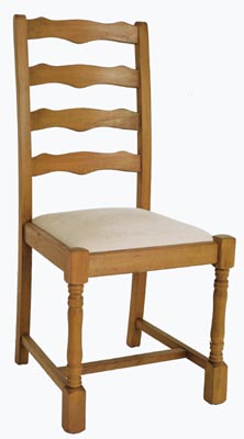BEECH LADDER BACK CHAIR WITH MDF SEAT