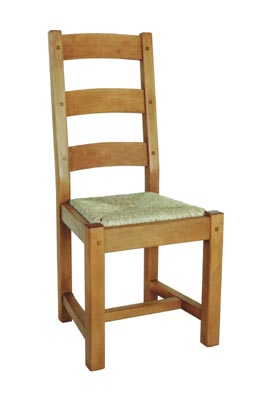 BEECH PARISIENNE CHAIR WITH RUSH SEAT