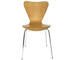Beech square back keeler chair pk4
