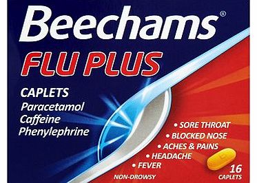 Beechams Flu-Plus Caplets - 16 Caplets 10006579