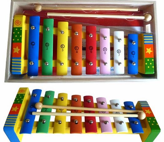 BeeSmart Bee Smart Wooden Xylophone for Children with Wooden Box