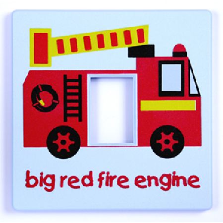 BeeSwitched Fire Engine Light Switch Cover