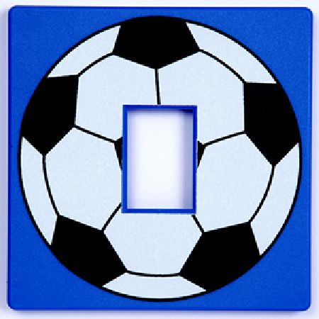 BeeSwitched Football - Blue Light Switch Cover