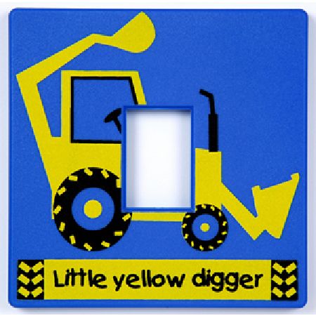 BeeSwitched Little Yellow Digger Light Switch Cover