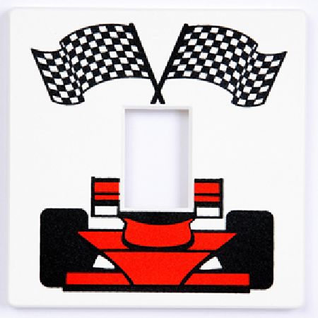 BeeSwitched Racing Car Light Switch Cover