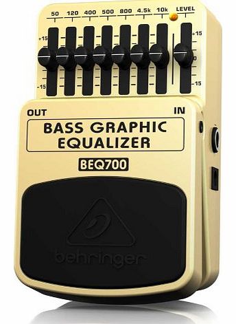 Behringer BEQ700 7 Band Bass Graphic Equalizer for Bass and Keyboard