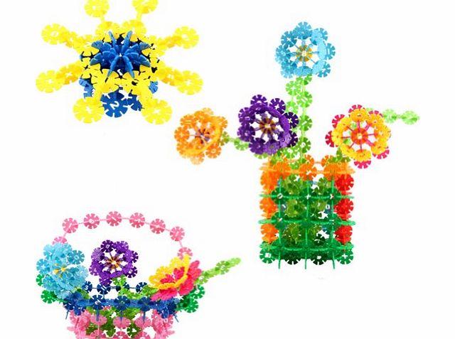Bei wang 180 Pcs Kid Baby Educational Toys Snowflake Creative Building Blocks Good Toys