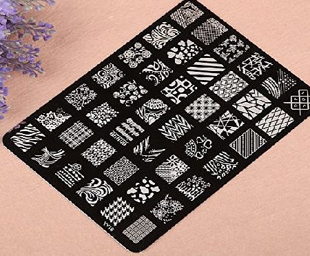 Bei wang Large Nail Art Polish Manicure Stamping Image Plate Template DIY Decoration