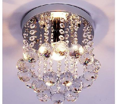 R0819 Crystal Droplets Silver Chrome Ceiling Pendant Light Modern Chandelier Fitting