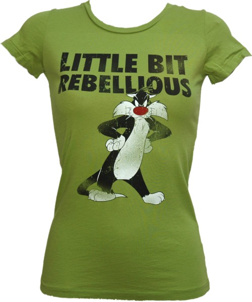 Bejeweled Little Bit Rebellious Ladies Sylvester T-Shirt from Bejeweled