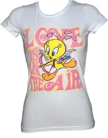 Bejeweled Love Is In The Air Ladies Tweety Pie T-Shirt from Bejeweled