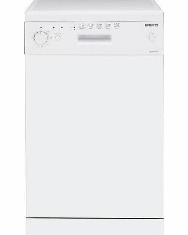 Beko DE2542FW 45cm slimline dishwasher, 5 programmes, 4 wash temperatures, white