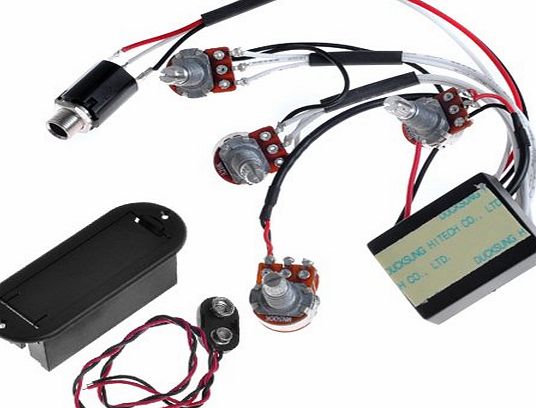 Belcat 2Band Active Guitaramp;Bass EQ Preamp Circuit 9V Pickup Battery Holder Case Cover