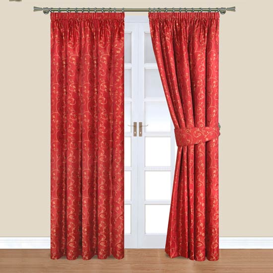 Belfield Furnishings Tessica Curtains Red