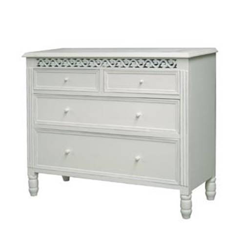 White 2+2 Chest of Drawers 215.106