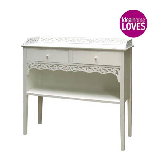 Belgravia White 2 Drawer Hall Table 215.109