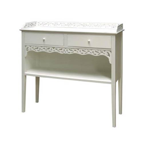 Belgravia White 2 Drawer Hall Table