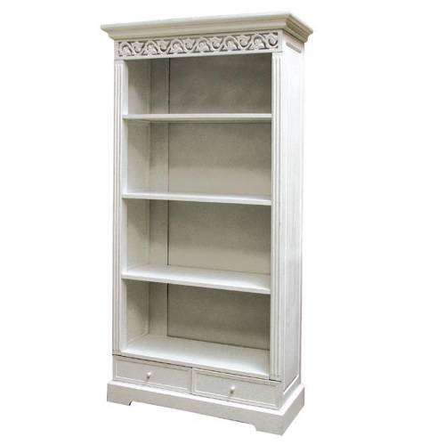 Belgravia White Bookcase with Drawers