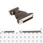 Belkin AT Serial F/F Adapter DB9F-DB25F Charcoal