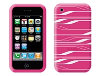 Case/iPhone 3G Silicone Sleeve Pink/Grey