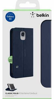 Classic Folio Case for Galaxy S5 - Navy
