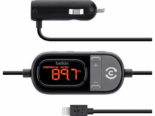 Belkin In Car Tunecast Auto Live FM Transmitter Charge and Play for iPhone 5, 5s and 5c