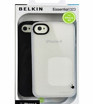 Belkin iPhone 4 Case Twin Pack, Black and Clear