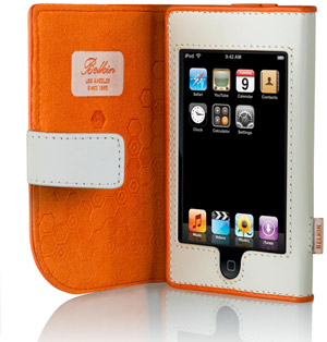 belkin iPOD Touch Leather Folio - Persimmon/Bone
