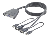 Belkin KVM Omniview 2-port USB with built-in cables. (Requires no power supply) F1DK102Uuk