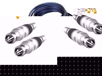 Belkin Silver - AV / multimedia cable - RCA - male - RCA - male - 0.9 m - STP