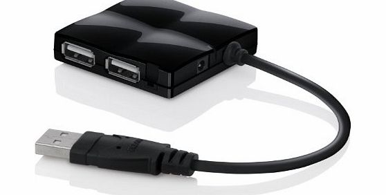 USB 2.0 Travel Hub 4 Port - Black