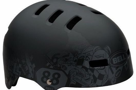 Faction 12 Vent High Impact BMX Skate Bike Cycling Lid Helmets (Charcoal DNA, Medium (55-59cm))