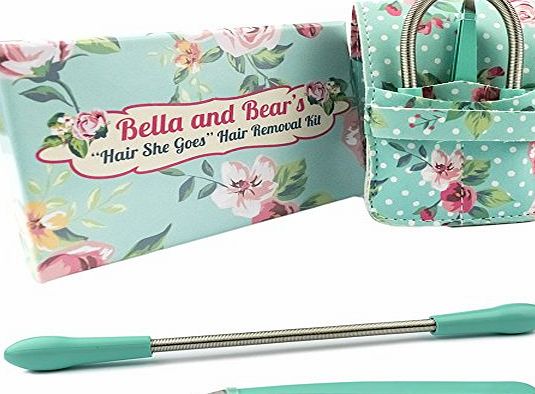 Bella and Bear Facial Hair Remover by Bella and Bear: The Hair She Goes Spring Facial Hair Remover Kit includes Facial Epilator and Tweezers.Buy Risk FREE!