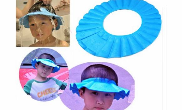 Bella Kids Soft Baby Kids Children Shampoo Bath Shower Cap Hat Wash Hair Shield (Blue)