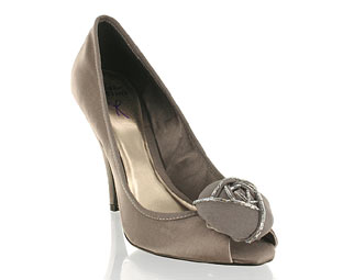 Belle and Mimi Satin Court Shoe