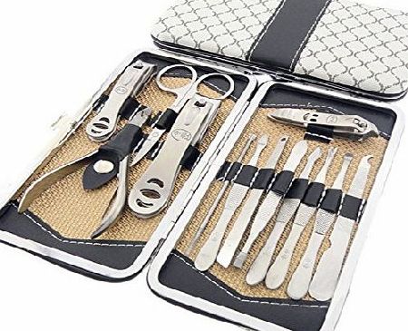 Belle Promotion!!!Makebetterlife 13 in 1 Vogue Nail Care Personal Manicure amp; Pedicure Set,Travel amp; Grooming Kit With A Beautiful Wallet/Case, Ship from UK