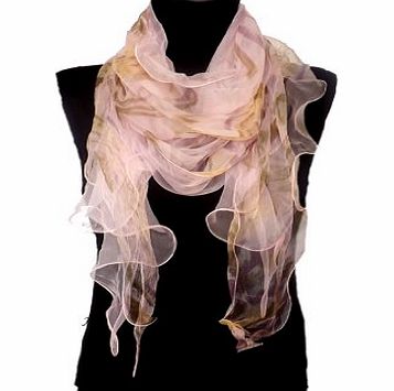 BELLEWEAR  Diamond Double Silk Womens Scarf Pink One Size