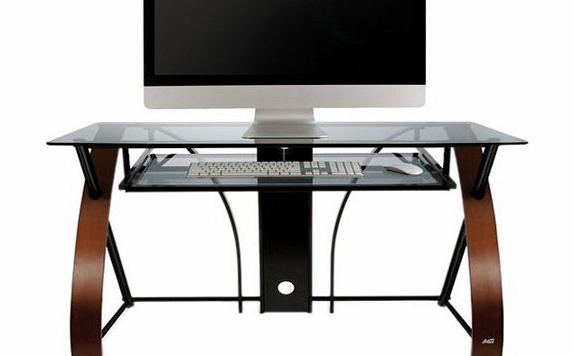 BellO CD8841 Computer Desk With Curved Wood Sides