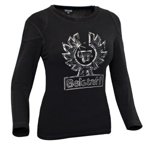 ladies logo long sleeved T-shirt- Black