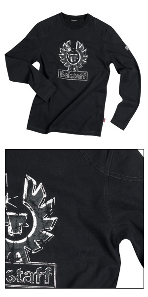 belstaff logo long sleeved T-shirt - Black
